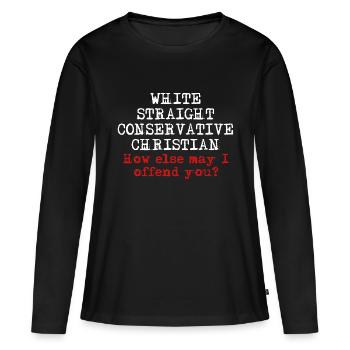 Chrétien chrétien religion - T-shirt manches longues Premium bio Femme - noir - Devant - Julia (174cm)