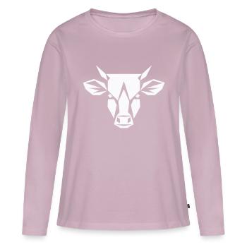 Bull Polygon - Agriculture Design - Women's Premium Organic Long Sleeve Shirt - dusky pink - Front - Julia (174cm)