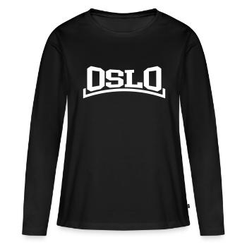 Oslo - T-shirt manches longues Premium bio Femme - noir - Devant - Julia (174cm)