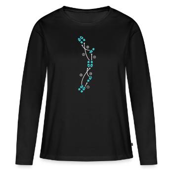 Valse step sequence pour hommes - T-shirt manches longues Premium bio Femme - noir - Devant - Julia (174cm)
