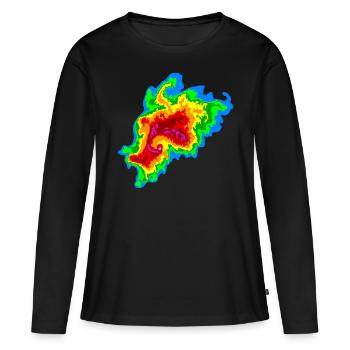 Joplin Superzelle, Tornado, Radar, Sturmjäger - Frauen Premium Bio Langarmshirt - Schwarz - Vorne - Julia (174cm)