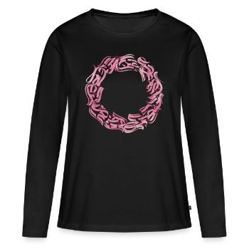 Ouvrir une nouvelle porte - T-shirt manches longues Premium bio Femme - noir - Devant - Julia (174cm)