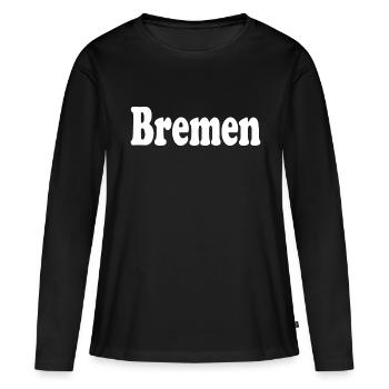 Brême - T-shirt manches longues Premium bio Femme - noir - Devant - Julia (174cm)