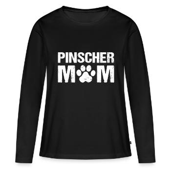Pinscher Maman Pinscher Chiens - T-shirt manches longues Premium bio Femme - noir - Devant - Julia (174cm)