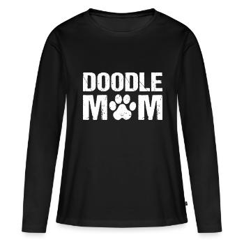 Doodle Mom Doodle Hunde - Frauen Premium Bio Langarmshirt - Schwarz - Vorne - Julia (174cm)