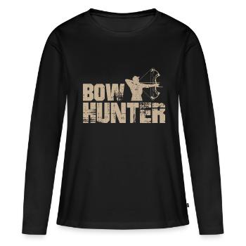 Compound Bogen Jagd Hirsche Sport Jäger Hobby - Frauen Premium Bio Langarmshirt - Schwarz - Vorne - Julia (174cm)