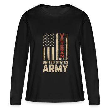 Veteran of The United States Army Veterans Day - Frauen Premium Bio Langarmshirt - Schwarz - Vorne - Julia (174cm)