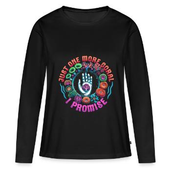 Reproduction de coraux Éleveurs de coraux - T-shirt manches longues Premium bio Femme - noir - Devant - Julia (174cm)