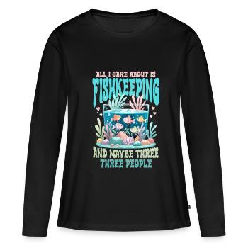 Reproduction de coraux Éleveurs de coraux - T-shirt manches longues Premium bio Femme - noir - Devant - Julia (174cm)
