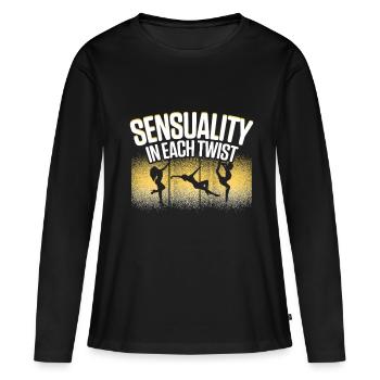 Pole Dancing Poleddance - T-shirt manches longues Premium bio Femme - noir - Devant - Julia (174cm)