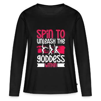 Pole Dancing Pole Dancing Pole Dance - T-shirt manches longues Premium bio Femme - noir - Devant - Julia (174cm)