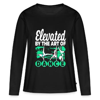 Pole dance Pole dance Pole dancer - T-shirt manches longues Premium bio Femme - noir - Devant - Julia (174cm)
