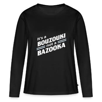 Bouzouki n’est pas un instrument de bazooka Hellas drôle - T-shirt manches longues Premium bio Femme - noir - Devant - Julia (174cm)