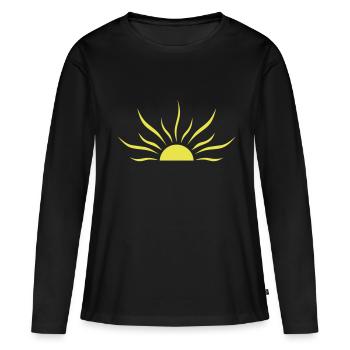 soleil rayon 1011 - T-shirt manches longues Premium bio Femme - noir - Devant - Julia (174cm)