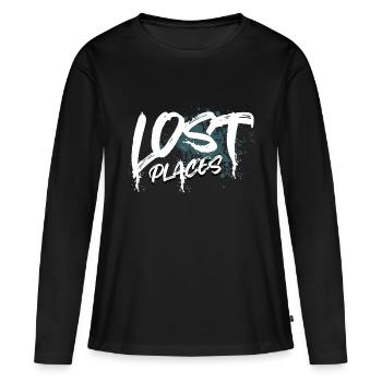Lieux perdus - T-shirt manches longues Premium bio Femme - noir - Devant - Julia (174cm)