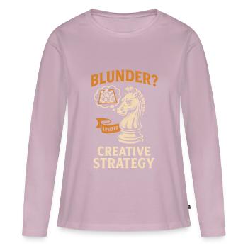 Schnitzer? Ich Bevorzuge Kreatives - Frauen Premium Bio Langarmshirt - Altrosa - Vorne - Julia (174cm)