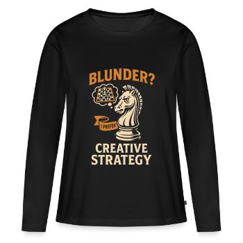 Schnitzer? Ich Bevorzuge Kreatives - Frauen Premium Bio Langarmshirt - Schwarz - Vorne - Julia (174cm)