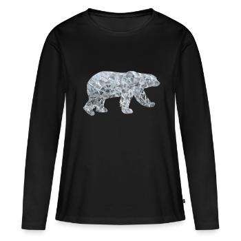 Ours polaire ours polaire polaire ours polaire Arctique Arctique - T-shirt manches longues Premium bio Femme - noir - Devant - Julia (174cm)