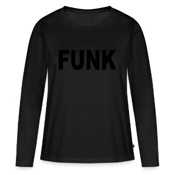 FUNK - T-shirt manches longues Premium bio Femme - noir - Devant - Julia (174cm)