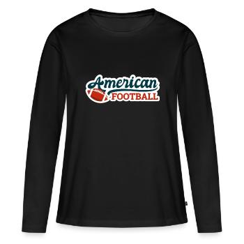 Football américain disant idée cadeau de texte - T-shirt manches longues Premium bio Femme - noir - Devant - Julia (174cm)