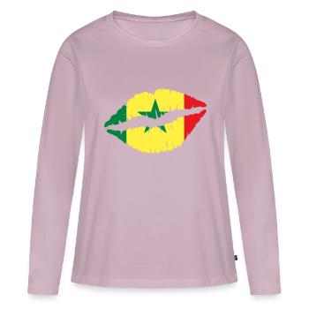 Senegal - Women's Premium Organic Long Sleeve Shirt - dusky pink - Front - Julia (174cm)