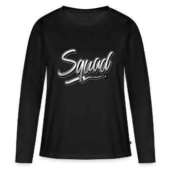 Squad - Frauen Premium Bio Langarmshirt - Schwarz - Vorne - Julia (174cm)