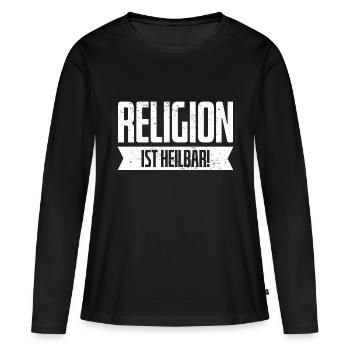 Religion Atheist Agnostiker Geburtstag Geschenk - Frauen Premium Bio Langarmshirt - Schwarz - Vorne - Julia (174cm)