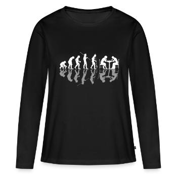 Jeu d’échecs d’échecs - T-shirt manches longues Premium bio Femme - noir - Devant - Julia (174cm)