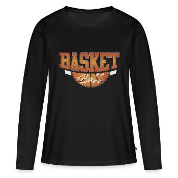 Basketball Basketballer - Frauen Premium Bio Langarmshirt - Schwarz - Vorne - Julia (174cm)