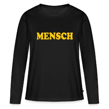 Man - Women's Premium Organic Long Sleeve Shirt - black - Front - Julia (174cm)