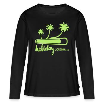holiday loading citation palmier vacances 5 - T-shirt manches longues Premium bio Femme - noir - Devant - Julia (174cm)