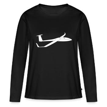 DG1000 Segelflugzeug Segelflieger gleiten Pilot - Frauen Premium Bio Langarmshirt - Schwarz - Vorne - Julia (174cm)
