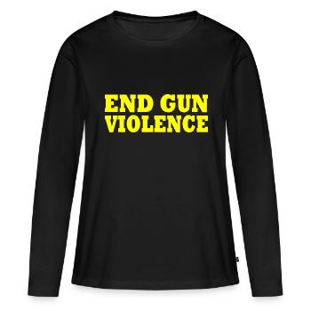 End gun violence - T-shirt manches longues Premium bio Femme - noir - Devant - Julia (174cm)