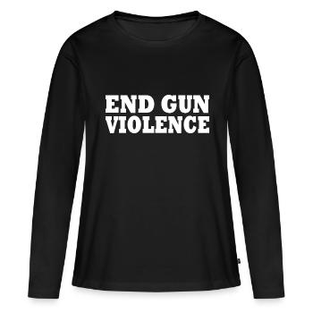 End gun violence - T-shirt manches longues Premium bio Femme - noir - Devant - Julia (174cm)