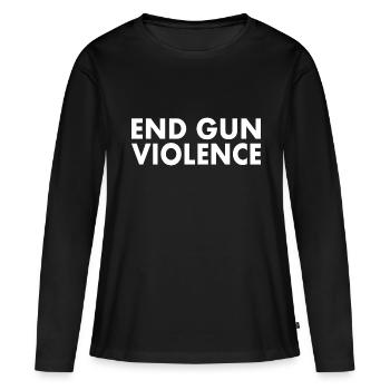 End gun violence - T-shirt manches longues Premium bio Femme - noir - Devant - Julia (174cm)