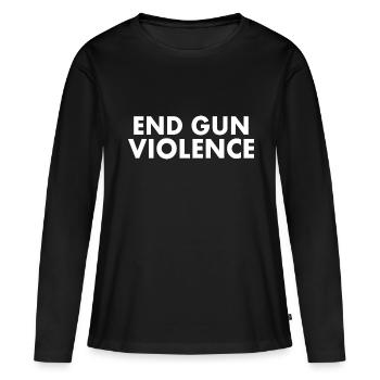 End gun violence - T-shirt manches longues Premium bio Femme - noir - Devant - Julia (174cm)