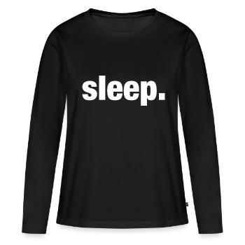 dormir. - T-shirt manches longues Premium bio Femme - noir - Devant - Julia (174cm)