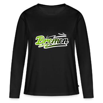 Brême - T-shirt manches longues Premium bio Femme - noir - Devant - Julia (174cm)