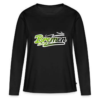 Brême - T-shirt manches longues Premium bio Femme - noir - Devant - Julia (174cm)