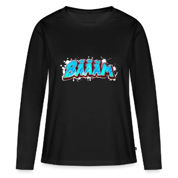 BÄÄÄM bäääm bääm - Frauen Premium Bio Langarmshirt - Schwarz - Vorne - Julia (174cm)