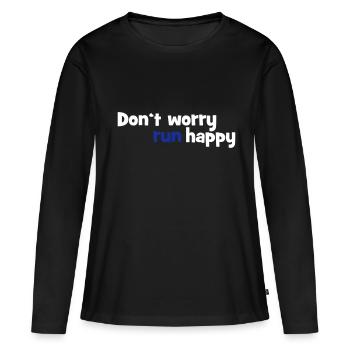 courir - T-shirt manches longues Premium bio Femme - noir - Devant - Julia (174cm)