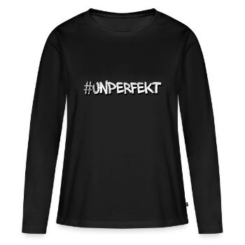 #unperfekt - nicht perfekt - Frauen Premium Bio Langarmshirt - Schwarz - Vorne - Julia (174cm)