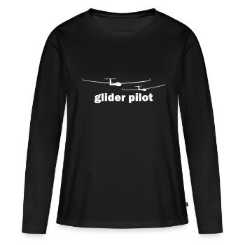 Gleiten Segelflieger Segelflugzeug Geschenkidee - Frauen Premium Bio Langarmshirt - Schwarz - Vorne - Julia (174cm)