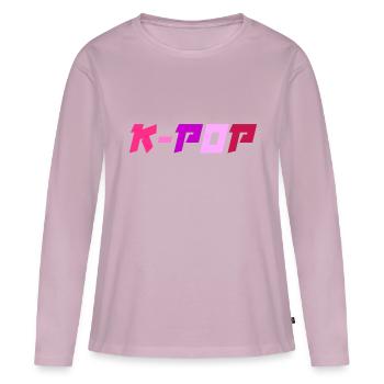 K-Pop Korean Pop Music - Women's Premium Organic Long Sleeve Shirt - dusky pink - Front - Julia (174cm)