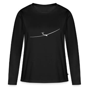 Nimbus 4d Segelflugzeug Segelflieger gleiten - Frauen Premium Bio Langarmshirt - Schwarz - Vorne - Julia (174cm)