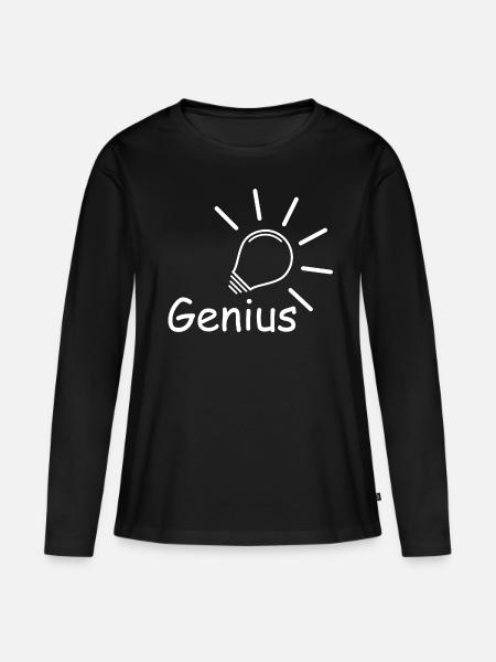 Glühbirne GENIUS - Frauen Premium Bio Langarmshirt - Schwarz