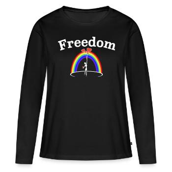 Freiheit Freedom - Women's Premium Organic Long Sleeve Shirt - black - Front - Julia (174cm)