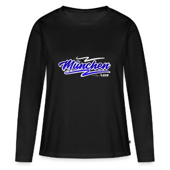 Munich - T-shirt manches longues Premium bio Femme - noir - Devant - Julia (174cm)