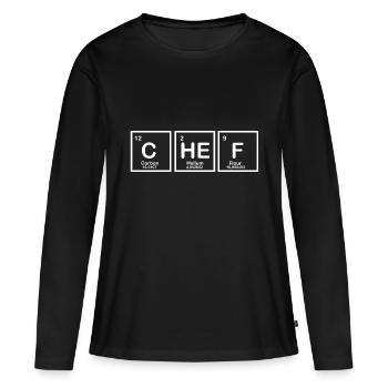 Chef Chemical Elements Periodensystem Nerd Shirt - Frauen Premium Bio Langarmshirt - Schwarz - Vorne - Julia (174cm)