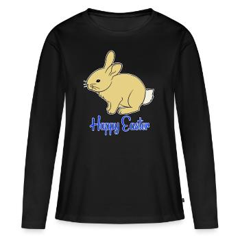 Joyeuses Pâques - Joyeuses Pâques - T-shirt manches longues Premium bio Femme - noir - Devant - Julia (174cm)